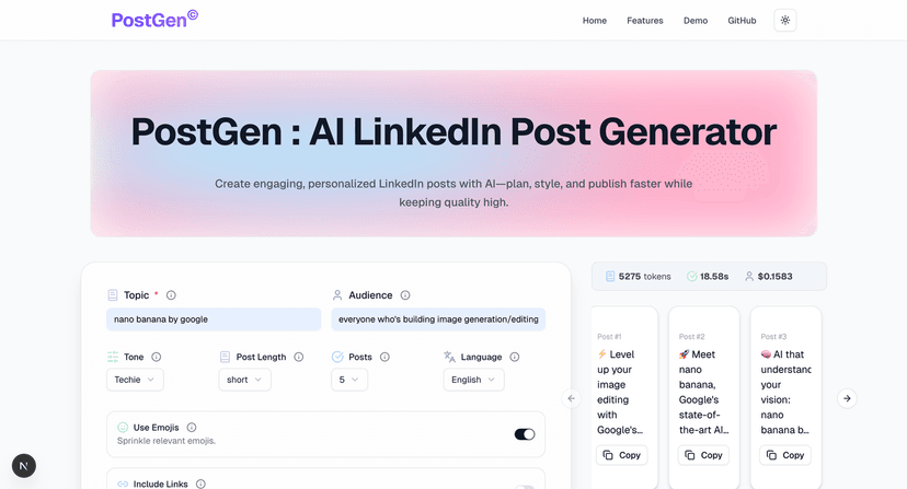 PostGen: AI LinkedIn Post Generator